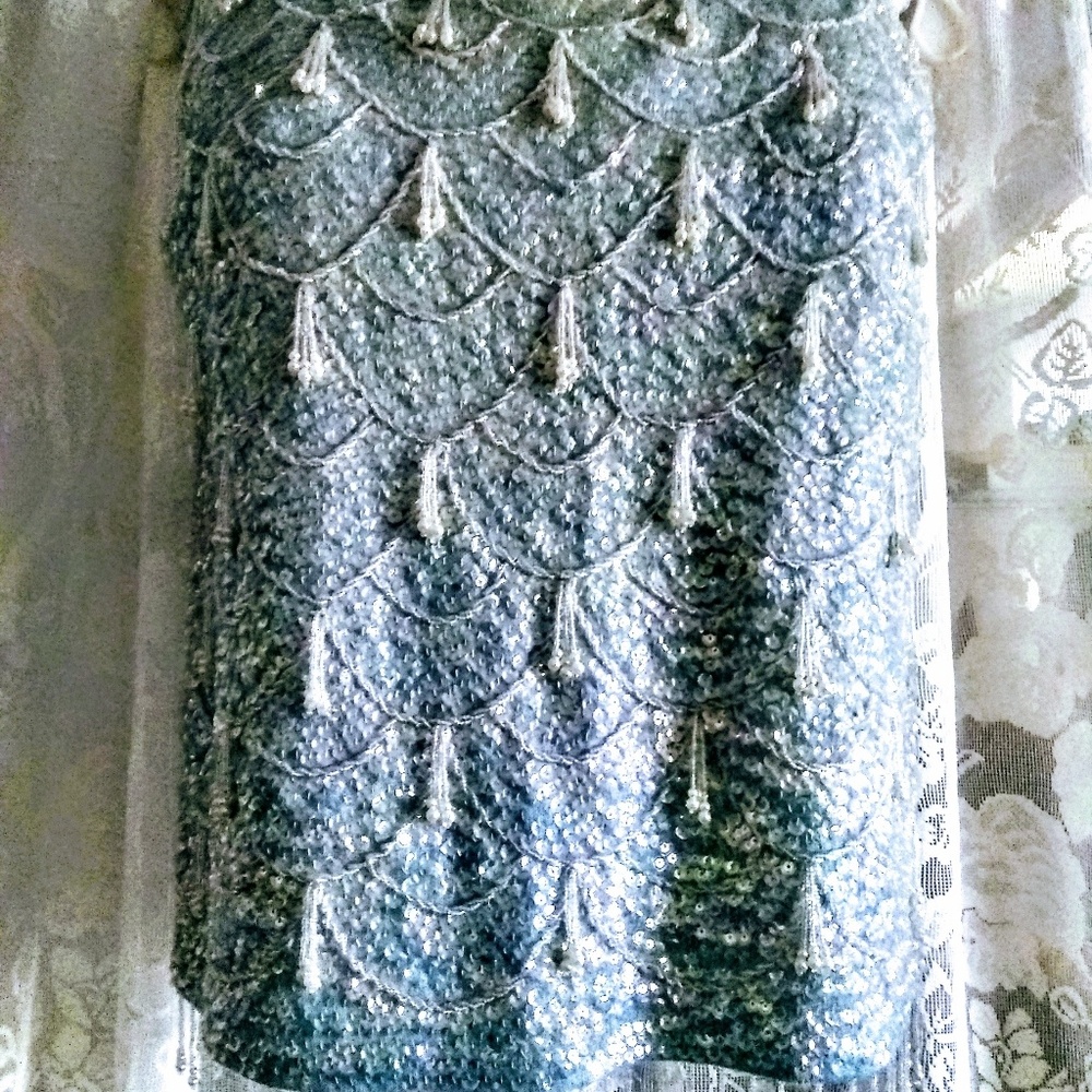 Vintage flapper style beaded sequined top